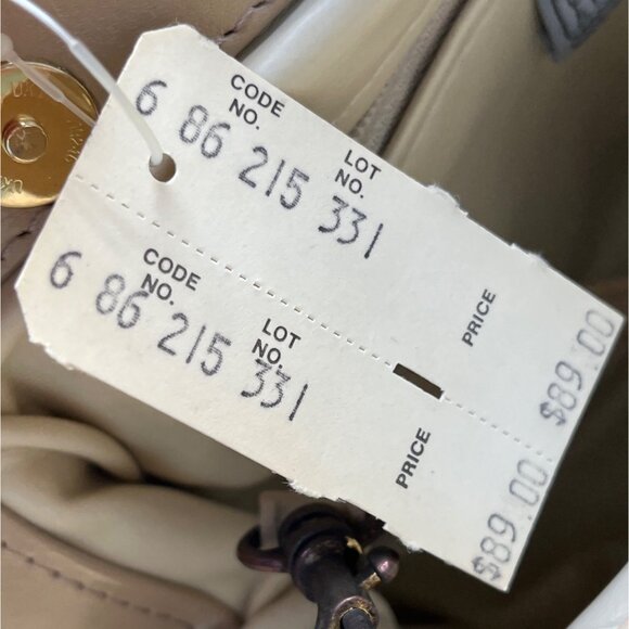 Vintage 80s J. Renee Beige Snake-Embossed Gold Accent Crossbody Clutch Bag Sz M - Picture 11 of 14